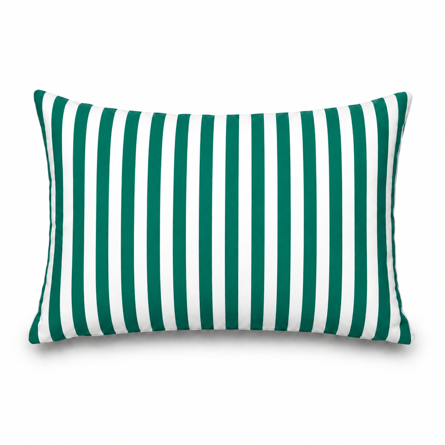 Set di 2 Cuscini Decorativi da Giardino 60x35 cm Righe Verde – foto 6