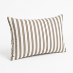 Lot de 2 Coussins d'Appoint Jardin 60x35 cm Rayure Beige - Premium 270g Déhoussable