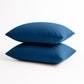 Coussin de décoration extérieur, déhoussable, lot de 2, 60x35cm - Bleu pétrole - Deco-arts.fr