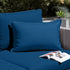Coussin de décoration extérieur, déhoussable, lot de 2, 60x35cm - Bleu pétrole - Deco-arts.fr