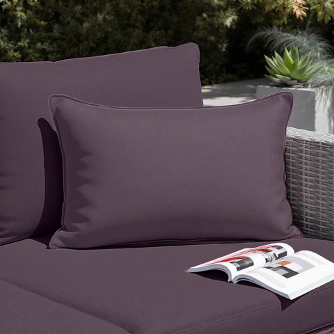 Cuscino da decorazione esterno, sfoderabile, set da 2, 60x35cm - Grigio carbone