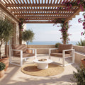 Set Cuscini Poltrona 50x50 Terracotta - Effet Lin & Sfoderabile (Seduta + Schienale)