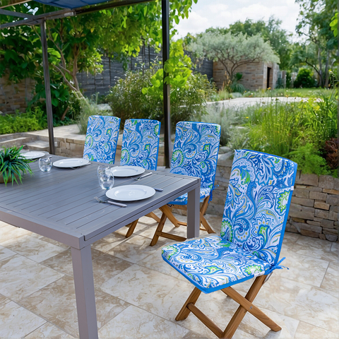 Set di 4 cuscini per sedie 95 x 40 cm modello Arabesque