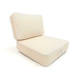 Coussins pour salon de jardin premium déhoussable 60x60cm - Jaune beurre - Déco Arts