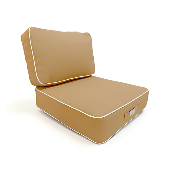 Coussins pour salon de jardin premium déhoussable 60x60cm - Moka - Déco Arts