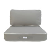 Coussins pour salon de jardin premium déhoussable 50x50cm - Gris clair - Déco Arts