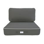 Coussins pour salon de jardin premium déhoussable 50x50cm - Gris foncé - Déco Arts