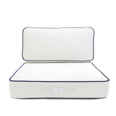 Coussins pour salon de jardin premium déhoussable 50x50cm - Blanc - Déco Arts