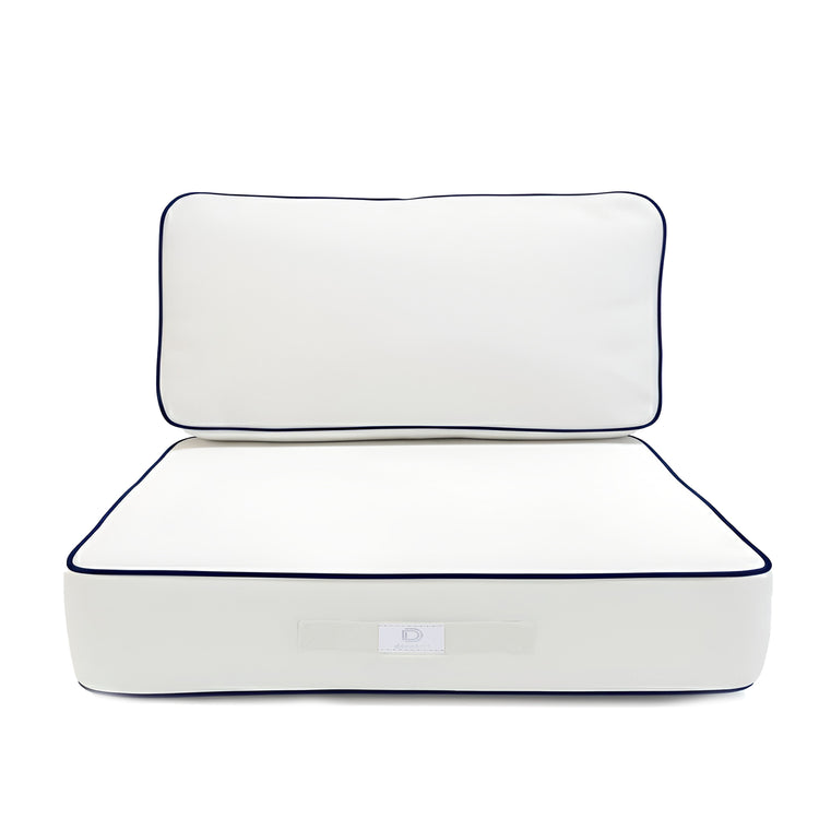 Coussins pour salon de jardin premium déhoussable 50x50cm - Blanc - Déco Arts