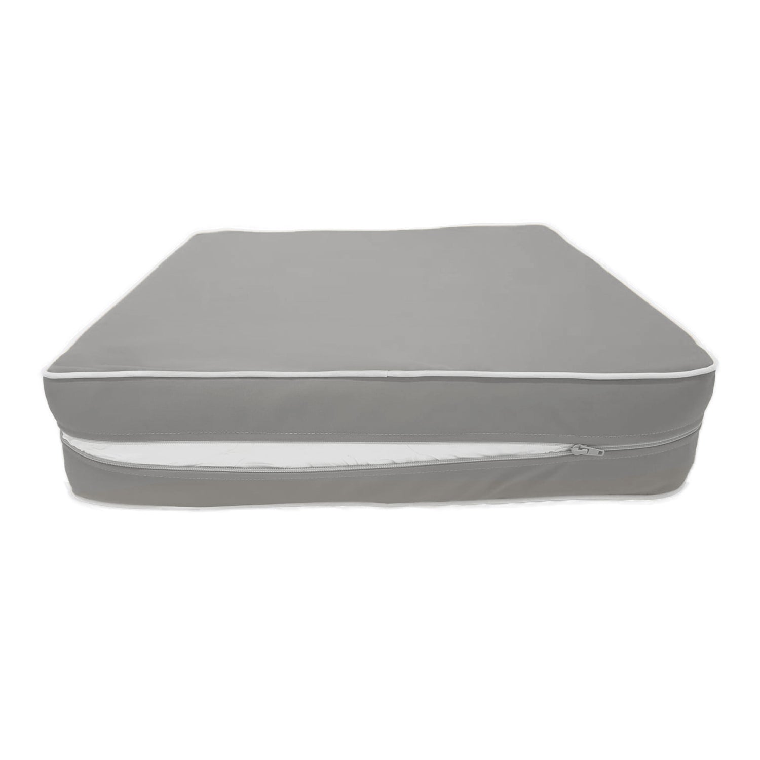 Coussins pour salon de jardin premium déhoussable 50x50cm - Gris clair - Déco Arts