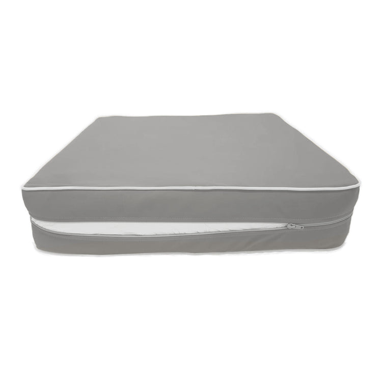 Coussins pour salon de jardin premium déhoussable 50x50cm - Gris clair - Déco Arts