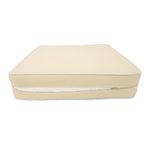 Coussins pour fauteuils et canapés Deco-arts.fr, ensemble jaune beurre 60x60 cm, épais 12 cm avec finition passepoil.