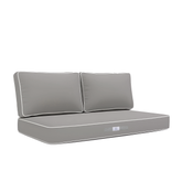 Coussins pour salon de jardin premium déhoussable 100x50cm - Gris clair - Déco Arts