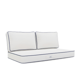 Coussins pour salon de jardin premium déhoussable 100x50cm - Blanc - Déco Arts