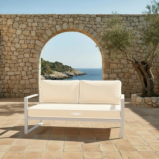 Coussins pour salon de jardin déhoussable premium 120x60cm - Jaune beurre - Déco Arts