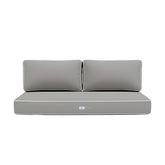 Coussins pour salon de jardin déhoussable premium 120x60cm - Gris clair - Déco Arts