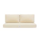 Coussins pour salon de jardin premium déhoussable 100x50cm - Jaune beurre - Déco Arts