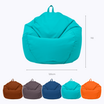 Pouf poire extérieur Déco Arts XL 110x120 cm bleu Caraïbes, déhoussable et imperméable, garni de billes pour un confort optimal.