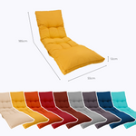 Matelas bain de soleil jaune miel Decoartss, épais 12cm, imperméable, pour chaise longue ou mobilier extérieur.