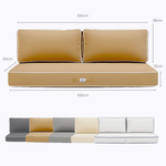 Ensemble de coussins pour fauteuils et canapés, 100x50 cm, en tissu moka épais 12cm avec passepoil, par Deco-arts.fr