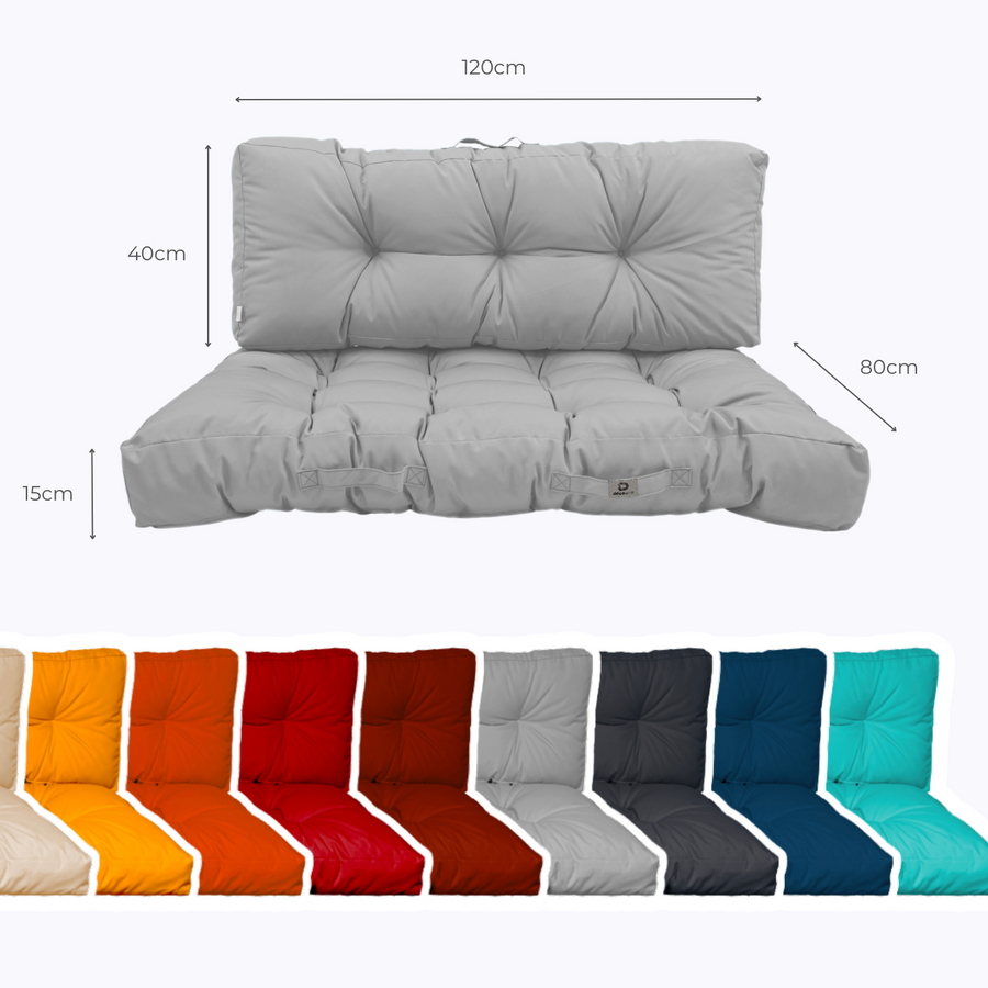 Set Cuscini Pallet 120x80 Grigio Ciottolo – dimensioni