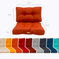Coussins pour salon de jardin capitonné 60x60cm orange - Deco-arts.fr