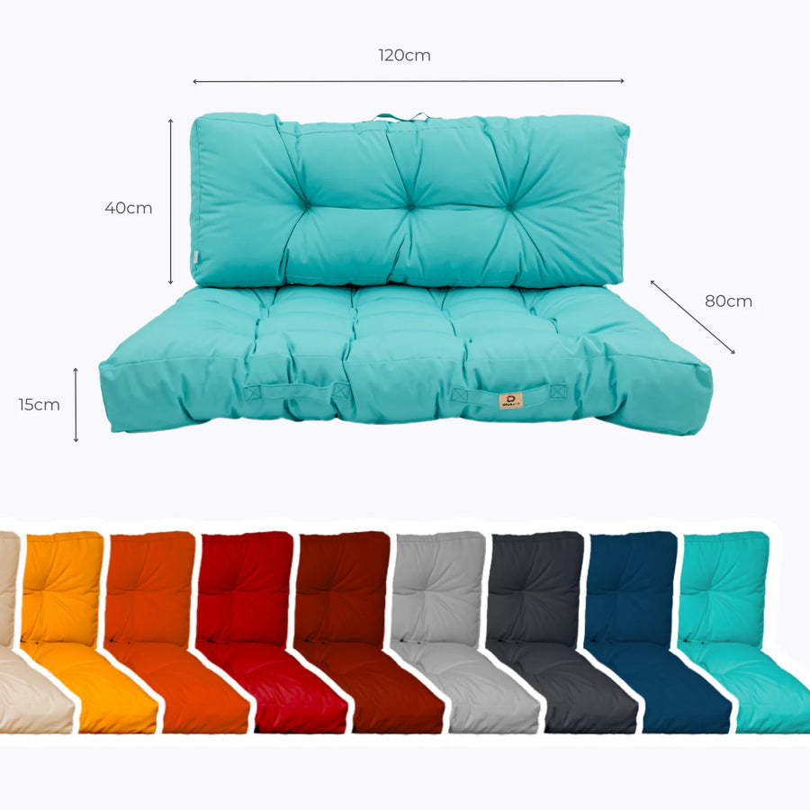Set Cuscini Pallet 120x80 Blu Caraibi – dimensioni