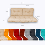 Ensemble de coussins capitonnés beige pour banquette 120x60cm, épais 15cm, 1 assise et 2 dossiers, pour fauteuils et canapés.