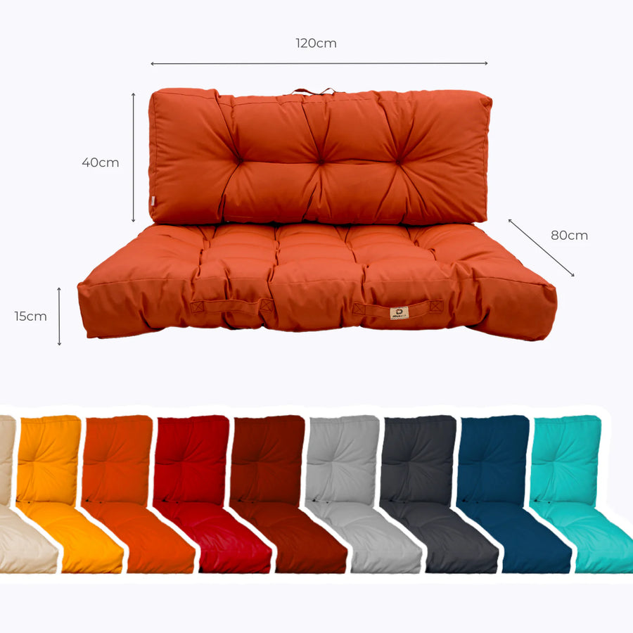 Set Cuscini Pallet 120x80 Arancione – dimensioni