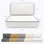 Coussins pour salon de jardin premium déhoussable 60x60cm - Blanc - Déco Arts