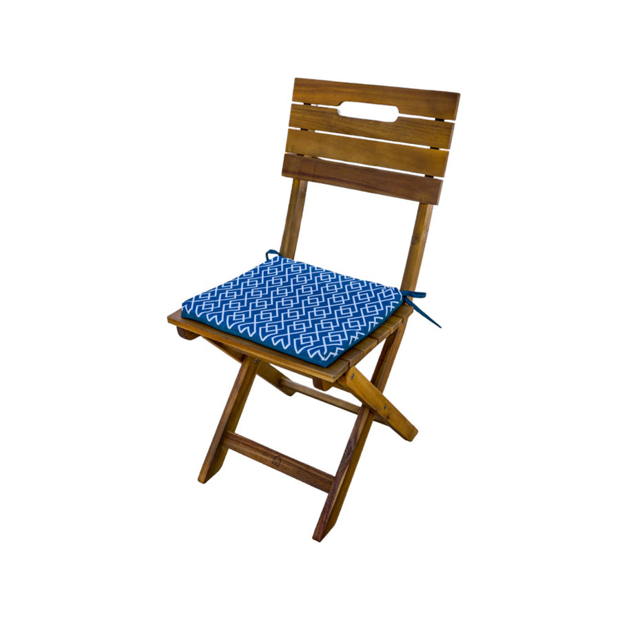 Set di 4 Cuscini per Sedia 35x35 Motif Géométrique Verde, tessuto in poliestere