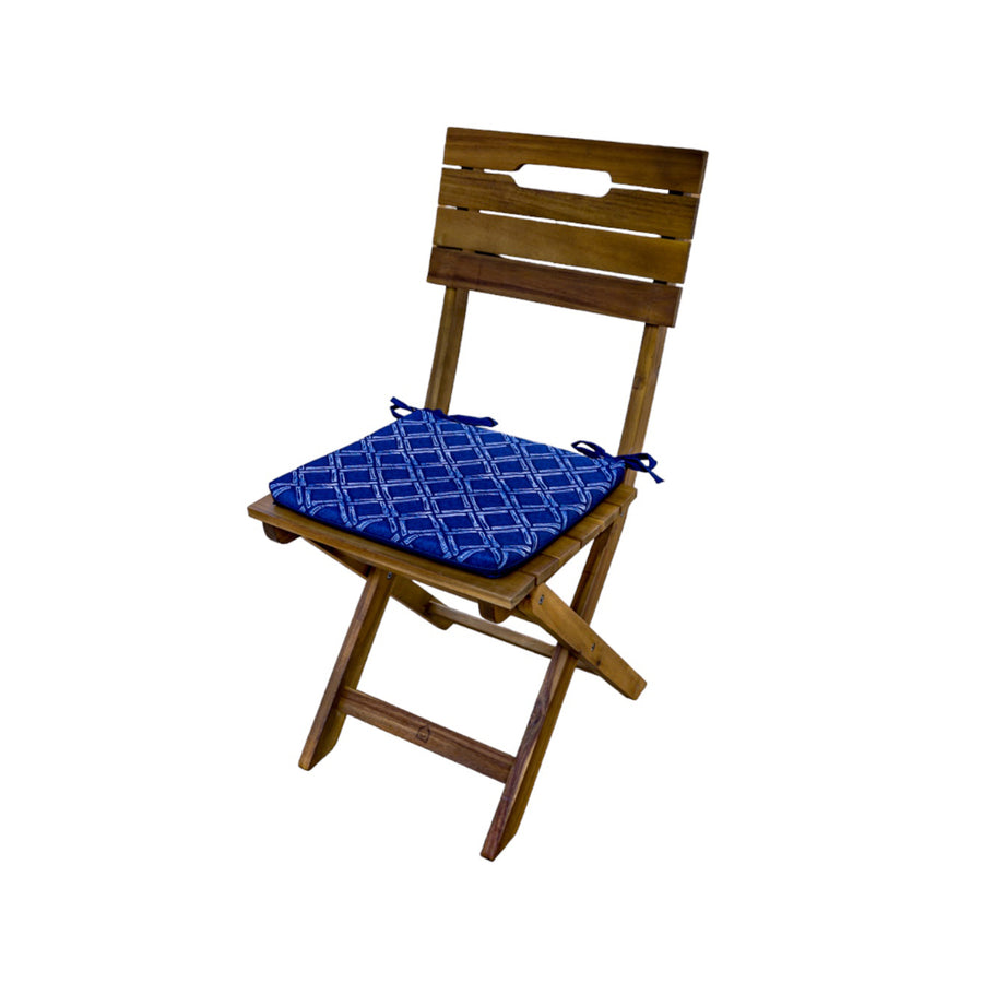 Set di 4 Cuscini per Sedia 35x35 Motif Nautique Blu, tessuto in poliestere