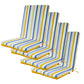Lot de 2 Coussins pour chaises 95 x 40 cm motif Rayures Solaires - Deco-arts.fr