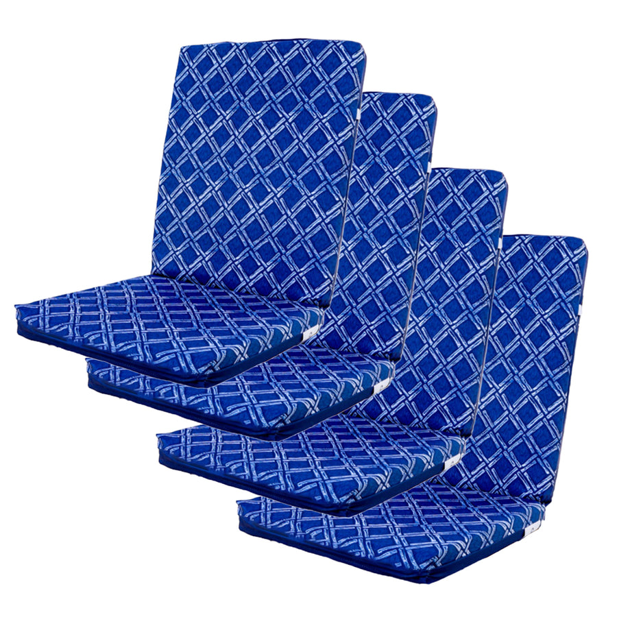 Set di 4 Cuscini Sedia con Schienale Alto 95x40, spessore 5 cm