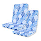 Lot de 2 Coussins pour chaises 95 x 40 cm motif feuillage Bleu - Deco-arts.fr