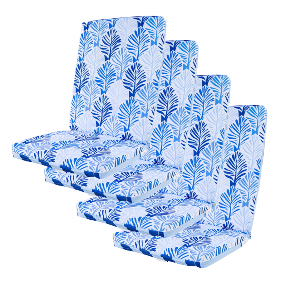 Set di 4 Cuscini Sedia con Schienale Alto 95x40, spessore 5 cm