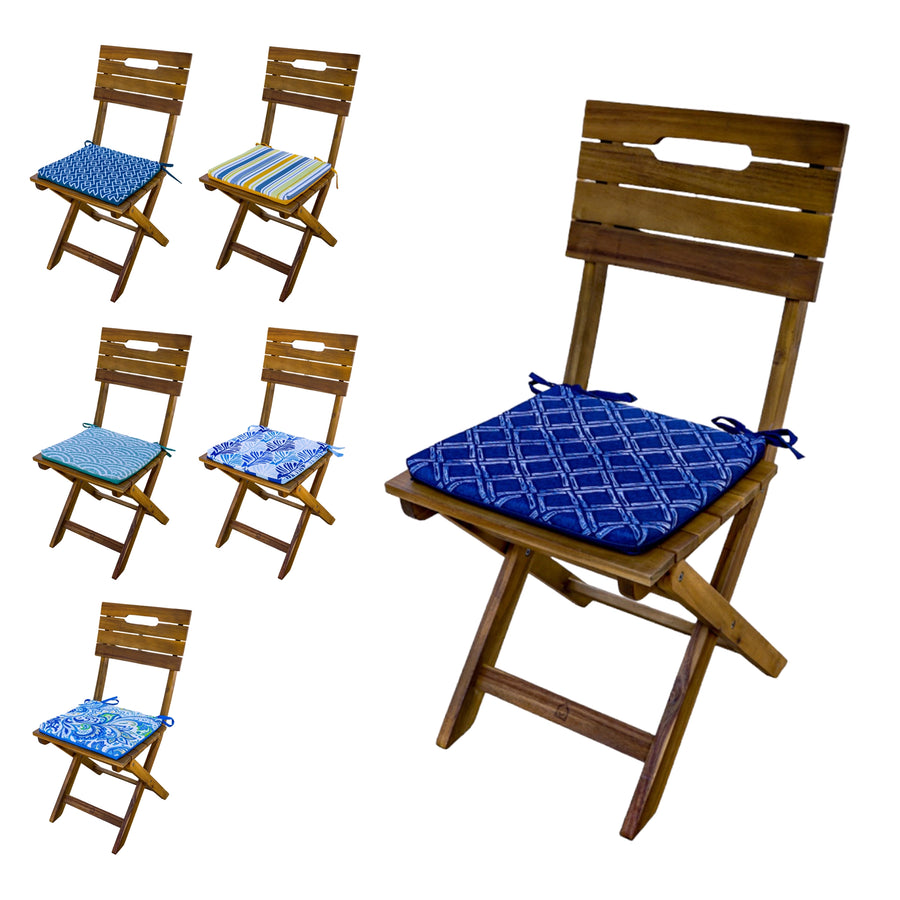 Set di 4 Cuscini per Sedia 35x35 Motif Nautique Blu – foto 6