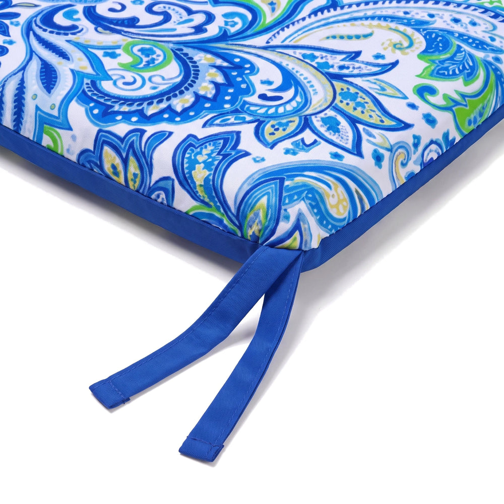 Cuscino per sedia 35x35 Motivo Arabesco – dettaglio del laccio