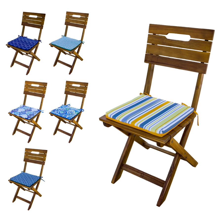 Set di 4 Cuscini per Sedia 35x35 Motif Righe Solaires – foto 6