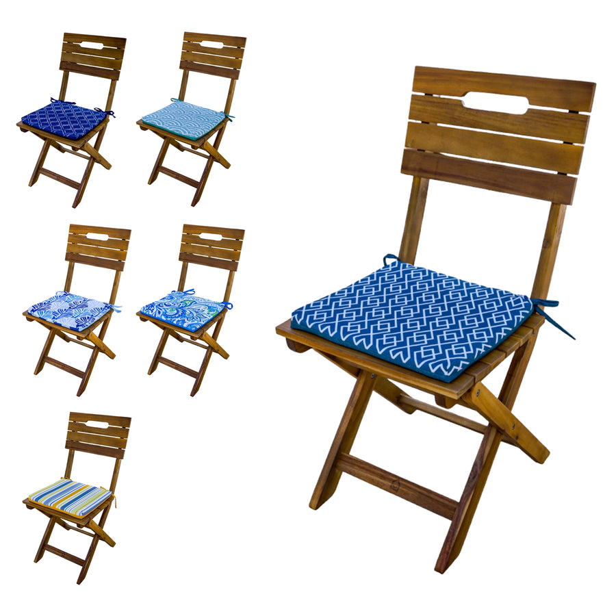 Set di 4 Cuscini per Sedia 35x35 Motif Géométrique Verde – foto 6