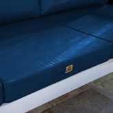 Coussins pour salon de jardin déhoussable 60x60cm Bleu pétrole - Deco-arts.fr