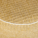 Pouf gonflable extérieur rond 53cm avec effet raphia, résistant à l'eau, idéal pour mobilier d'extérieur.