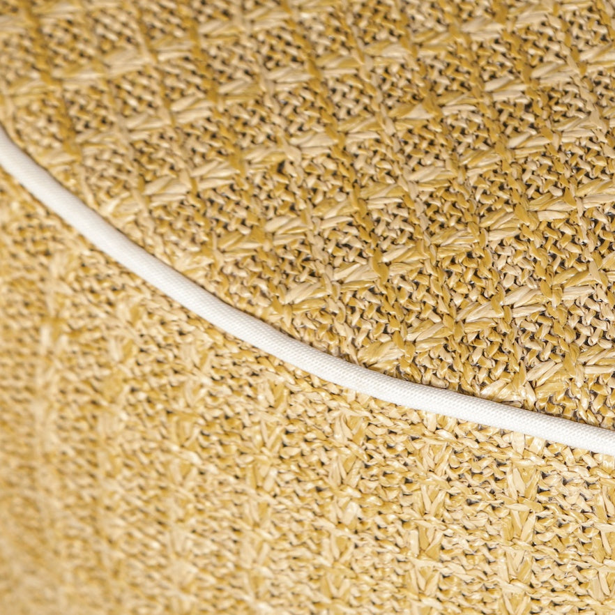 Pouf Gonflable Extérieur Rond 53cm, tessuto effetto rafia