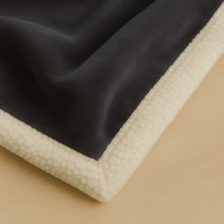 Coperta Sherpa in Flanella XXL 200x240 Grigio Antracite – foto 5