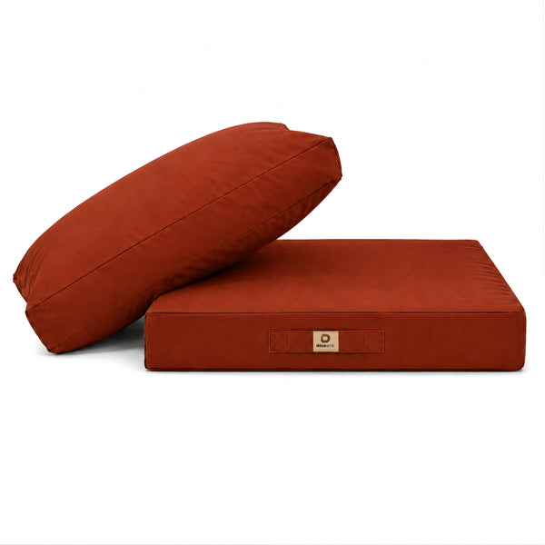 Set Cuscini Salotto da Giardino 60x70 Terracotta - Sfoderabile & Anti-UV (Seduta + Schienale)