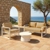 Coussins pour salon de jardin premium déhoussable 50x50cm - Moka - Déco Arts