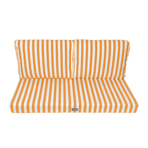 Cuscini per salotto da giardino sfoderabili 100x50cm - Righe Gialle
