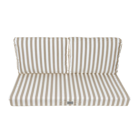 Cuscini per salotto da giardino sfoderabili 120x60cm - Righe Beige