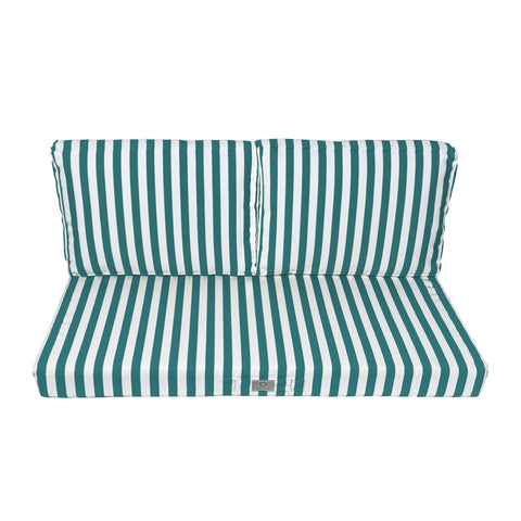 Cuscini per salotto da giardino sfoderabili 120x60cm - Righe Verde
