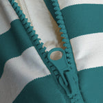 Ensemble de coussins pour salon de jardin, 100x50 cm, rayures vertes, comprenant 1 coussin d'assise et 2 dossiers, tissu 270g.